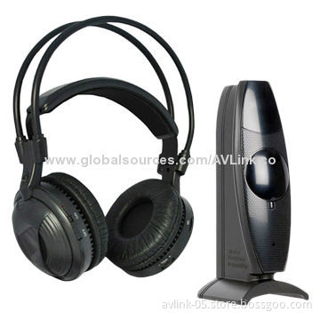 RF Wireless TV Stereo Headphones with 3 Channels, 863MHz Transmitter